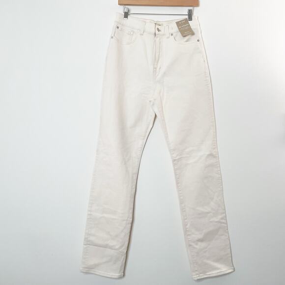 Madewell Cream Straight Leg Jeans, 29T - Picture 3 of 10